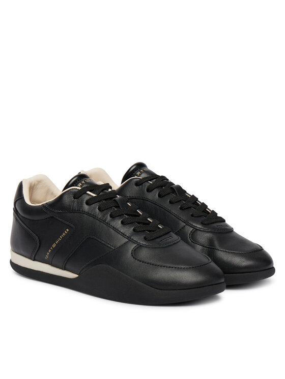 Tommy Hilfiger Tommy Hilfiger Сникърси Th Vintage Low Runner Leather FW0FW09485 Черен