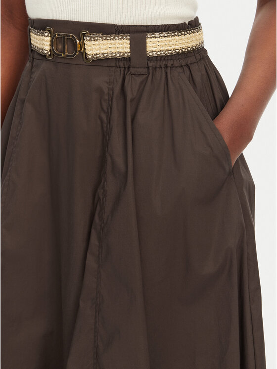 TWINSET TWINSET Trapezno krilo 251TT202J Rjava Regular Fit