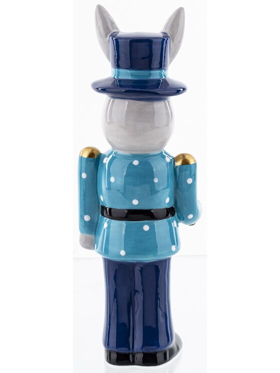 MIAhome MIAhome Figurka kolorowy królik 19,5x6,5x5,5 cm ORECCHIO niebieski mundur Niebieski