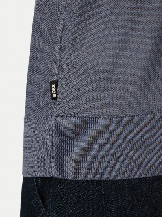 BOSS BOSS Тениска с яка и копчета H-Narciso 50560483 Син Regular Fit