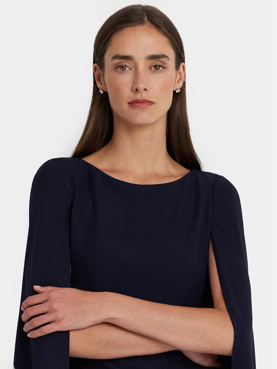 LAUREN RALPH LAUREN Lauren Ralph Lauren Koktejlové šaty 253855210007 Tmavomodrá Relaxed Fit