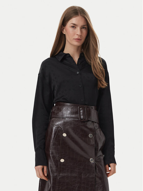 Guess Guess Koszula W6BH46 W4236 Czarny Regular Fit