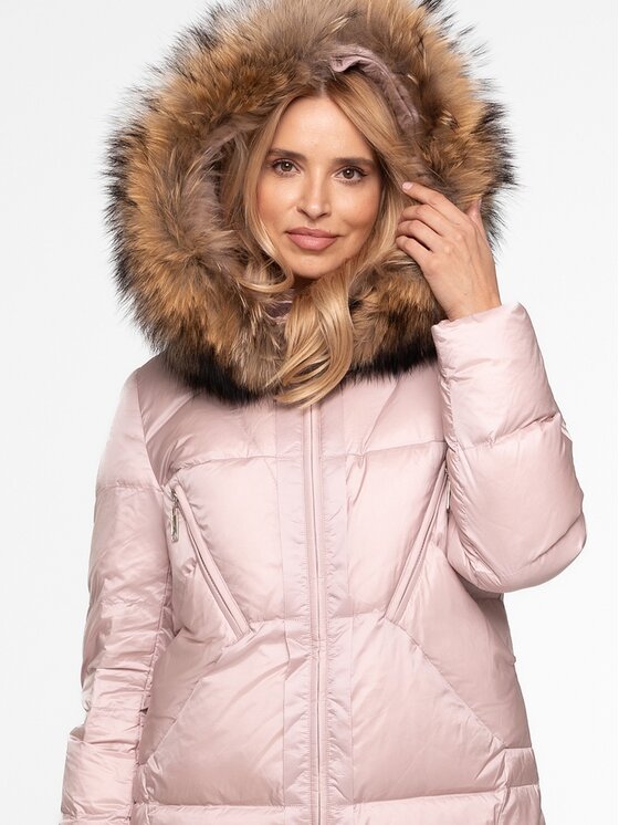 Perso Perso Dámska bunda BLH252517FXR Ružová Regular Fit