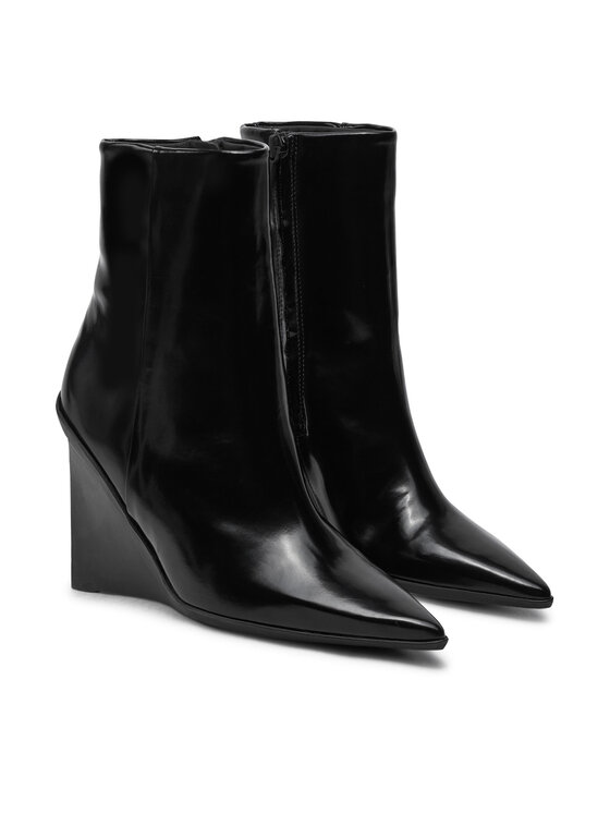 Calvin Klein Calvin Klein Botine Wedge Ankle Boot 90 HW0HW02256 Negru