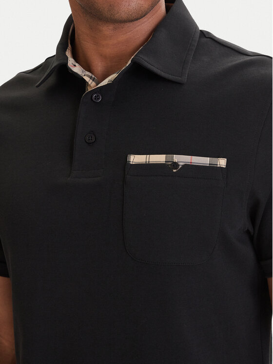 Barbour Barbour Polo särk Premium Corpatch MML1496BK31 Must Tailored Fit