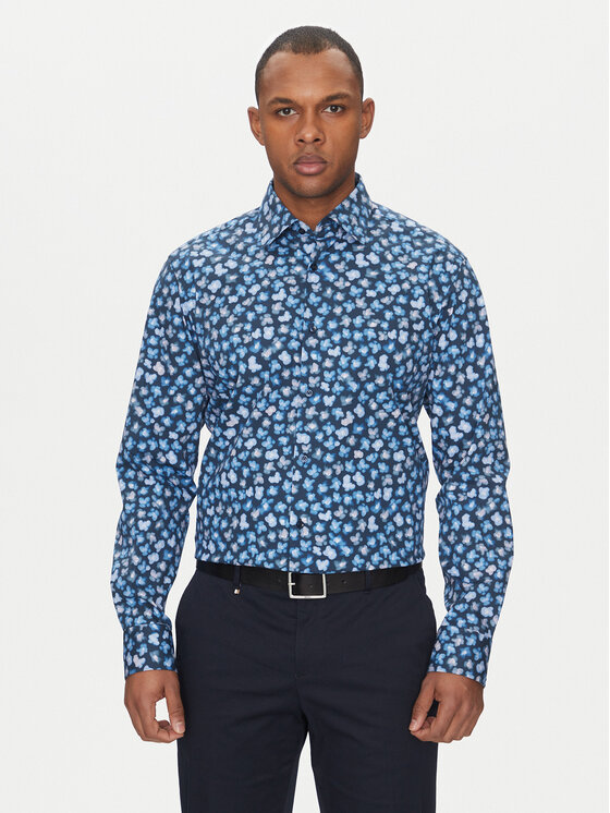 BOSS BOSS Srajca Joe 50532881 Modra Regular Fit