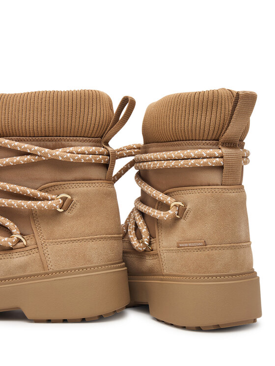 Tommy Hilfiger Tommy Hilfiger Sněhule Lace-Up Water Resist Snow Boot FW0FW09546 Béžová