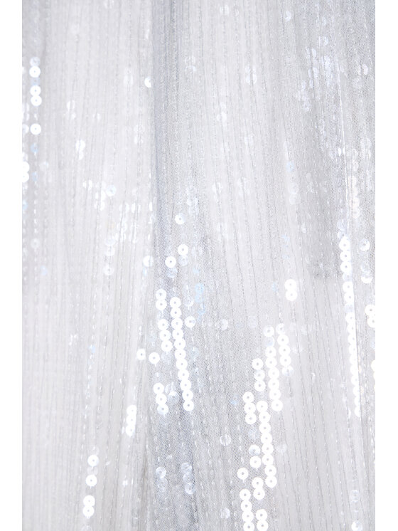 Epuzer Epuzer Spodnie materiałowe transparent sequin Szary Loose Fit
