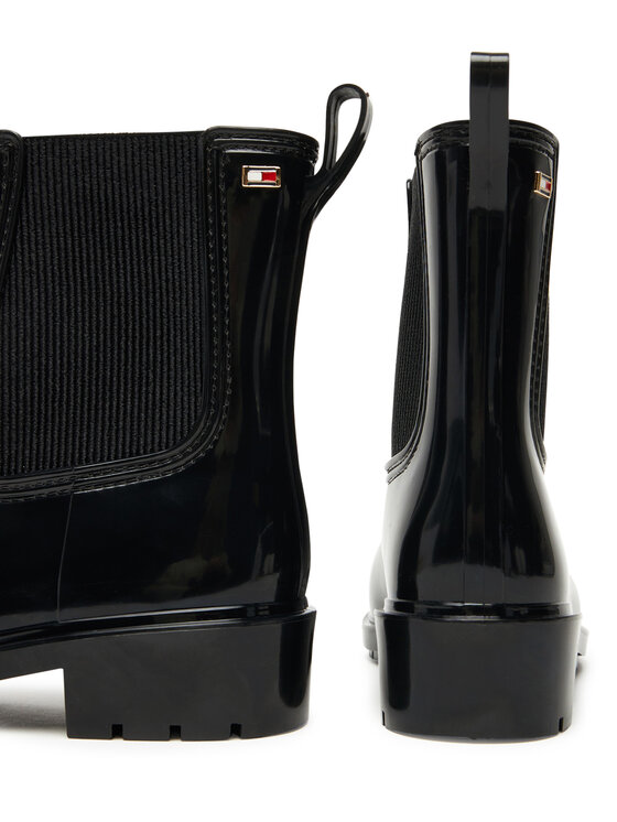 Tommy Hilfiger Tommy Hilfiger Гумени ботуши Flag Hardware FW0FW08966 Черен