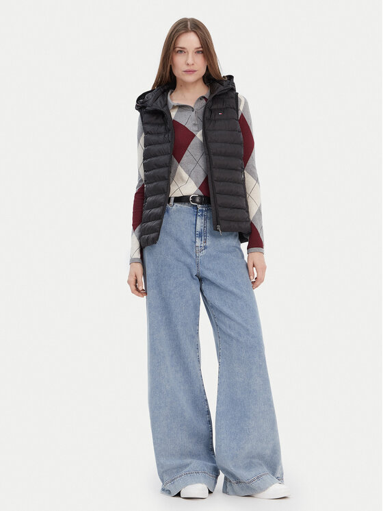 Tommy Hilfiger Tommy Hilfiger Αμάνικο Μπουφάν Global Stripe WW0WW42051 Μαύρο Regular Fit