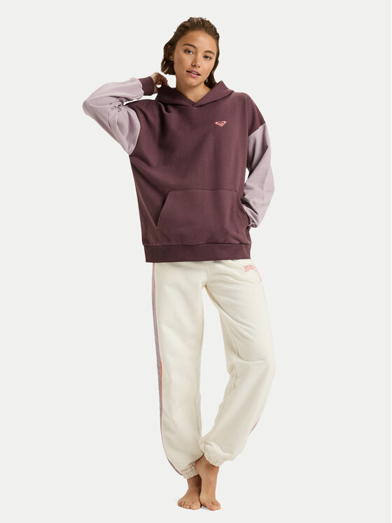 Roxy Roxy Pulóver Essential Energy ERJFT05009 Bordó Regular Fit