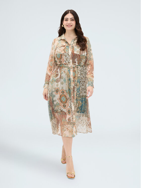 Fiorella Rubino Fiorella Rubino Vestito da giorno 7005T001845N0R2 Crema A-Line Fit