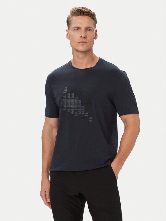 BOSS BOSS T-Shirt Network Flag 50566853 Dunkelblau Regular Fit