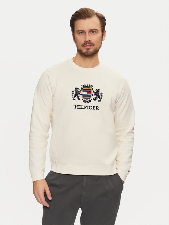 Férfi Pulóver Tommy Hilfiger, Méret: M, Ekru, Icon MW0MW38349
