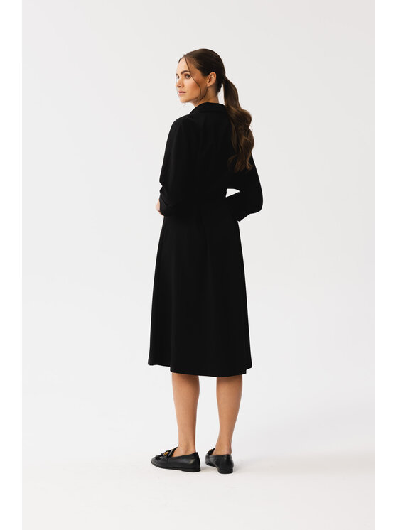 Stylove Stylove Sukienka koszulowa S351 Czarny Modern Fit