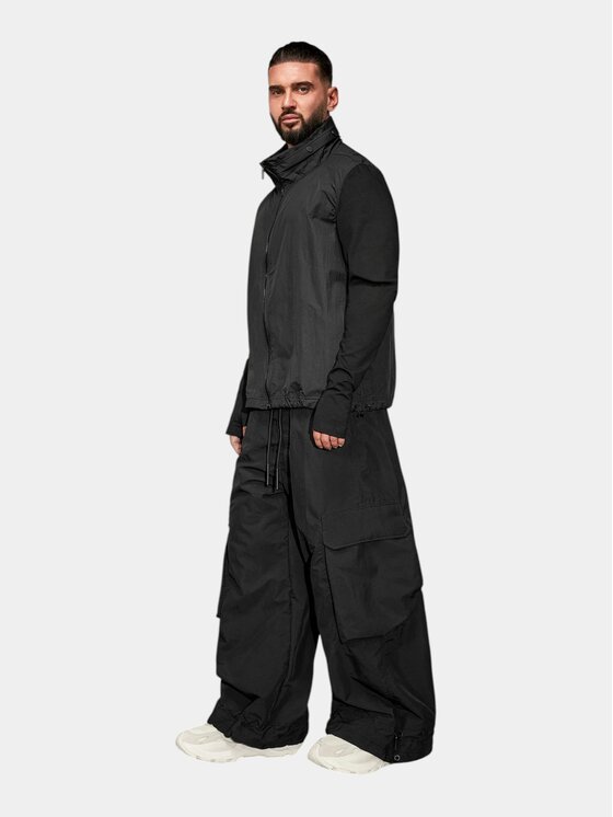 MADE BY SOCIETY MADE BY SOCIETY Kurtka anorak CULTUR Hoodie - H17821 Czarny Basic Fit