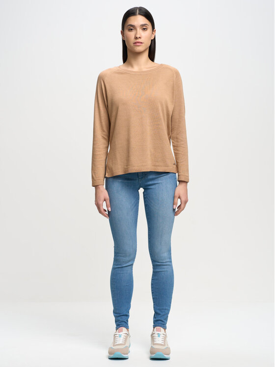BIG STAR BIG STAR Sweter AIRIN_802_160 Brązowy Regular Fit