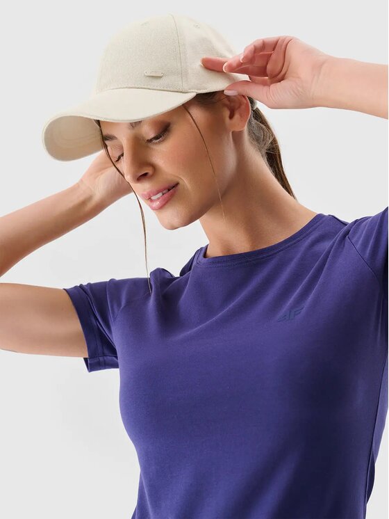 4F 4F T-shirt 4FWMM00TTSHF2255-31S Blu Slim Fit