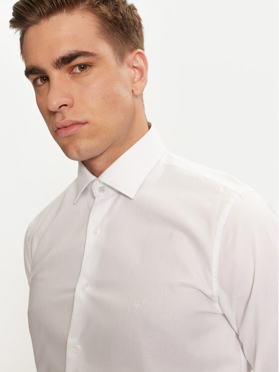 Michael Kors Michael Kors Košile MK0DS01294 Bílá Slim Fit