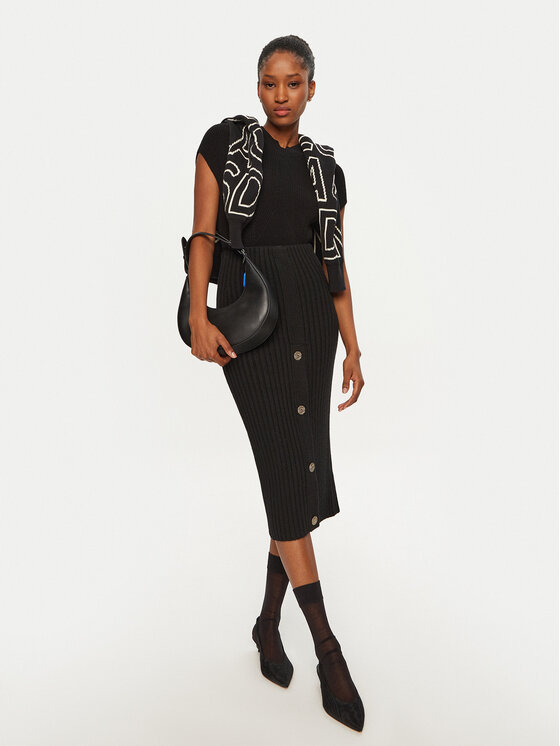 ViCOLO ViCOLO Midiseelik 55017S Must Slim Fit