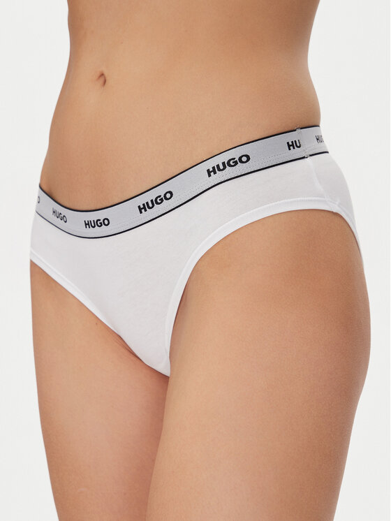 HUGO HUGO Set di 3 culotte classiche Triplet Brief Stripe 50480157 Bianco