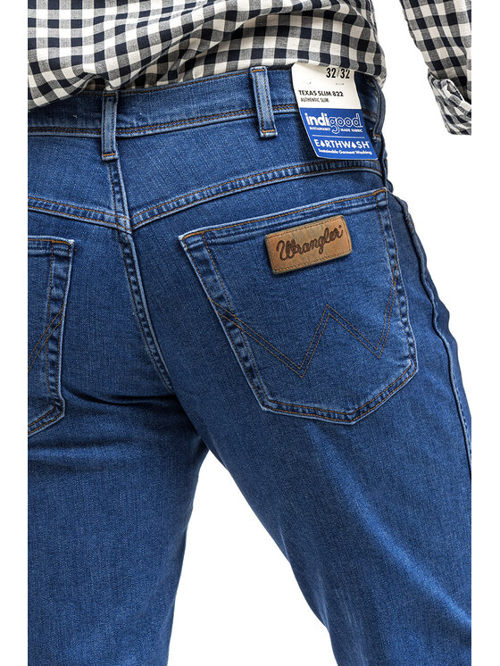 Wrangler Wrangler Jeansy TEXAS SLIM Niebieski Slim Fit