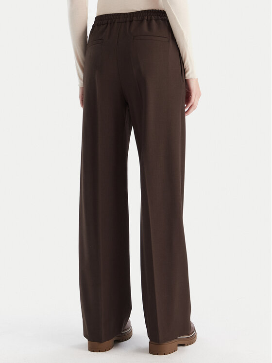 Weekend Max Mara Weekend Max Mara Pantaloni di tessuto Petra 2525136032 Marrone Regular Fit