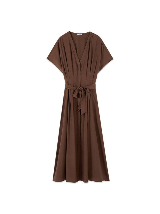 Oltre Oltre Sukienka wieczorowa 7083J100976N022 Brązowy A-Line Fit