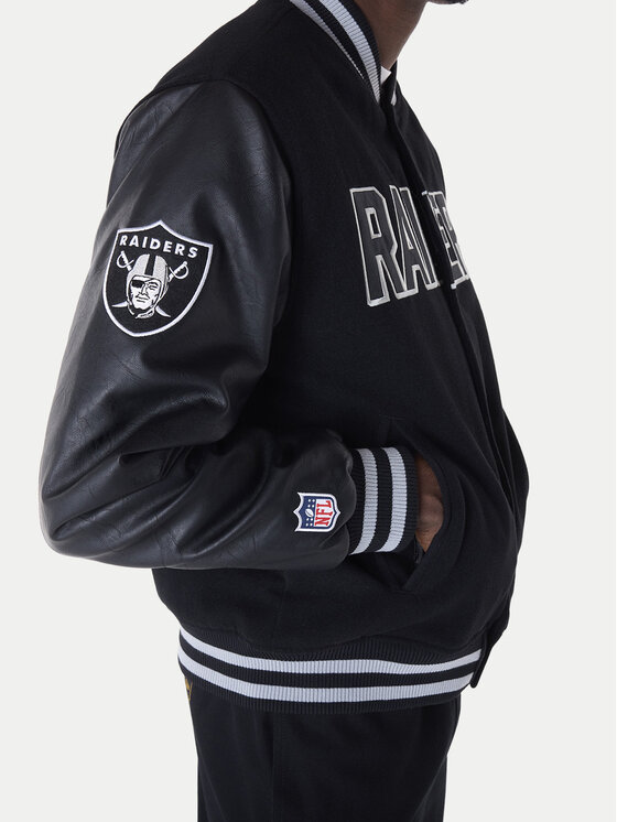 New Era New Era Bomber dzseki New Era NFL Las Vegas Raiders Varsity 60596371 Fekete Regular Fit