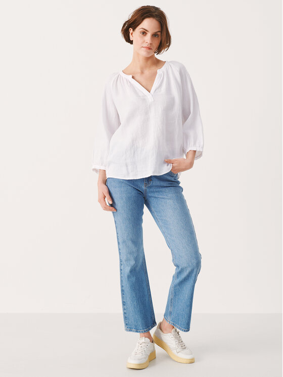 Blusa Hikma 30305893 Bianco Relaxed Fit