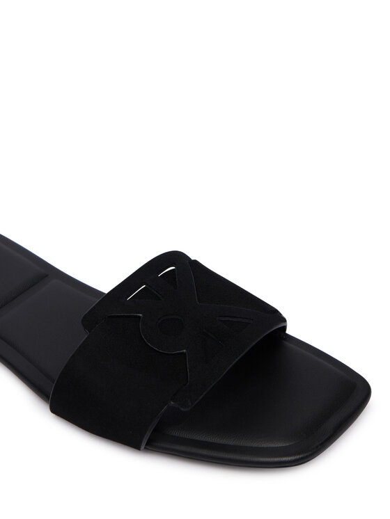 Calvin Klein Calvin Klein Pantoletten Square Flat Sndl Embl Suede HW0HW03055 Schwarz