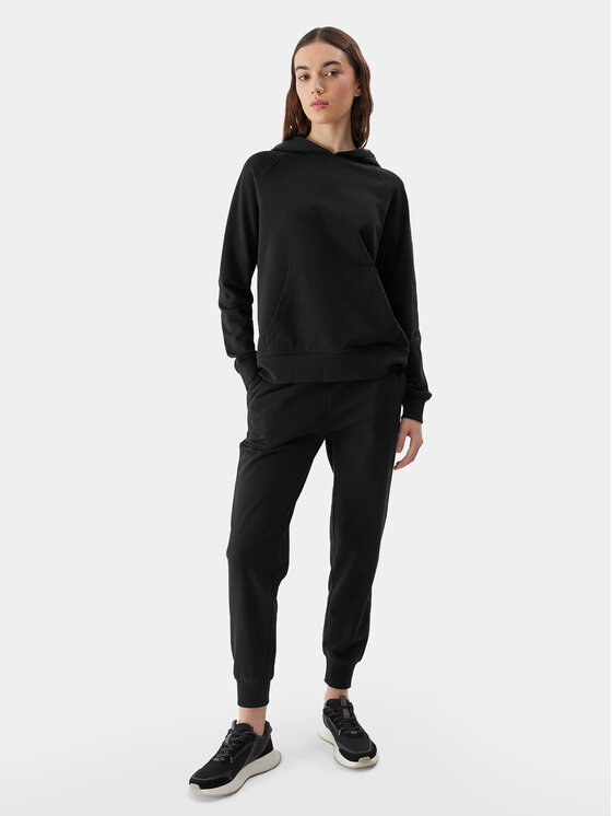 4F 4F Spodnie dresowe 4FWSS24TTROF606 Czarny Regular Fit