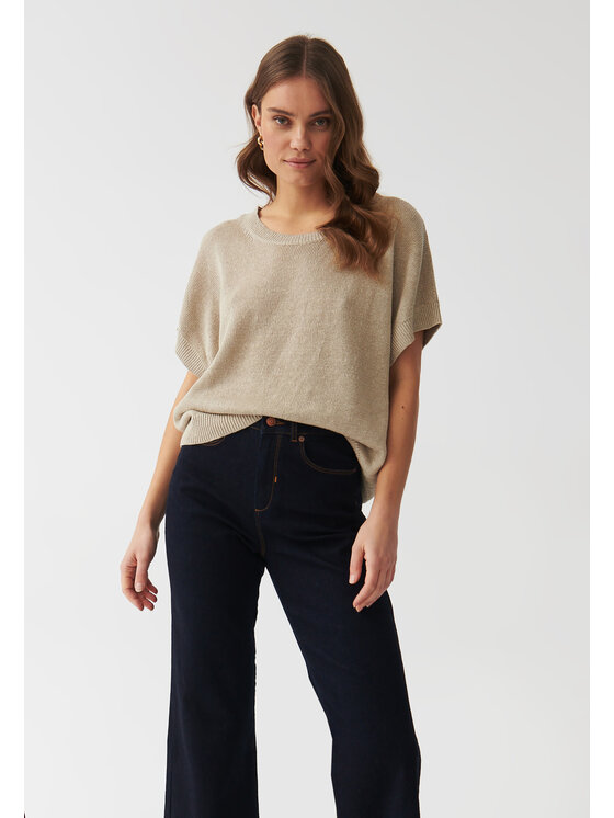 TATUUM TATUUM Sweter LIMIKO Beżowy Classic Fit
