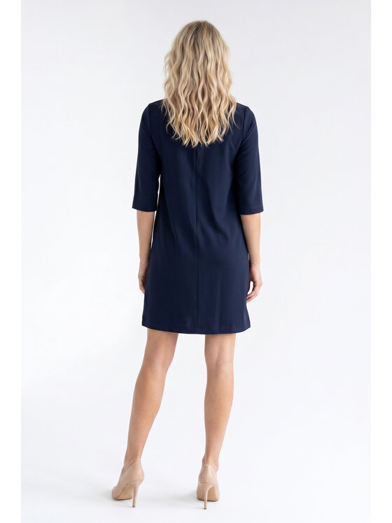 FIGL FIGL Koktejlové šaty M1350 Tmavomodrá Straight Fit