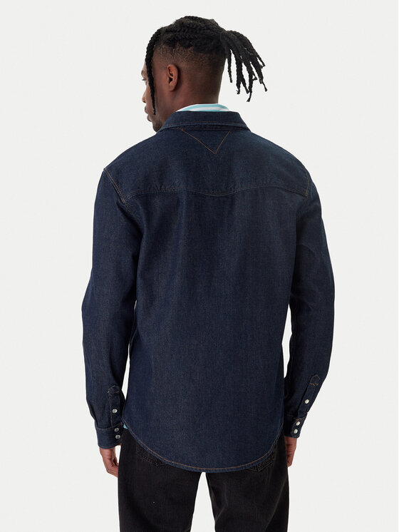 Tommy Jeans Tommy Jeans Jeans srajca Western DM0DM23022 Mornarsko modra Regular Fit