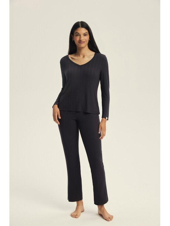 Esotiq Esotiq Pyžamo 44388 Sivá Regular Fit
