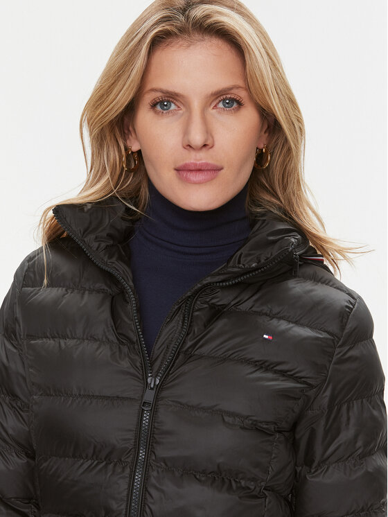 Tommy Hilfiger Tommy Hilfiger Зимно яке Global Stripe WW0WW39863 Черен Regular Fit