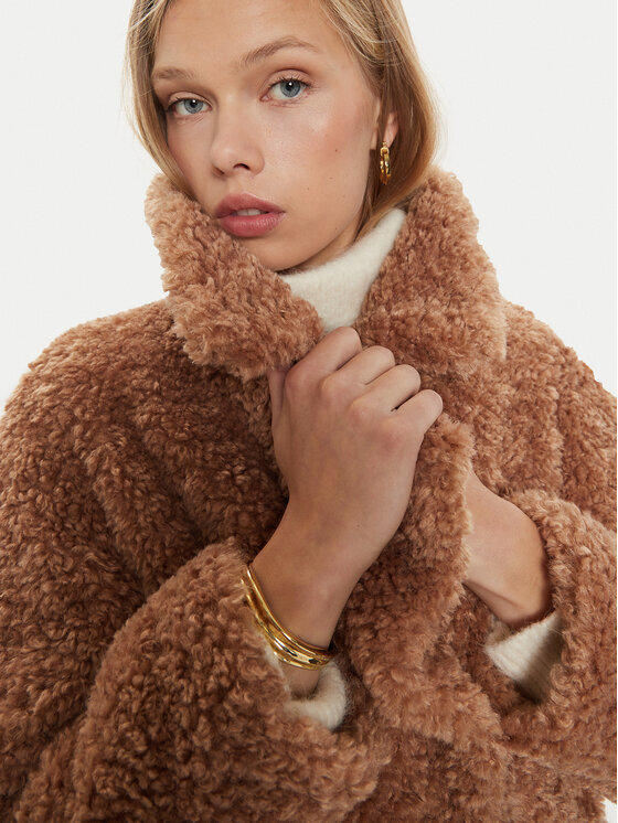 Marella Marella Pelliccia Afro 2423456022 Beige Regular Fit