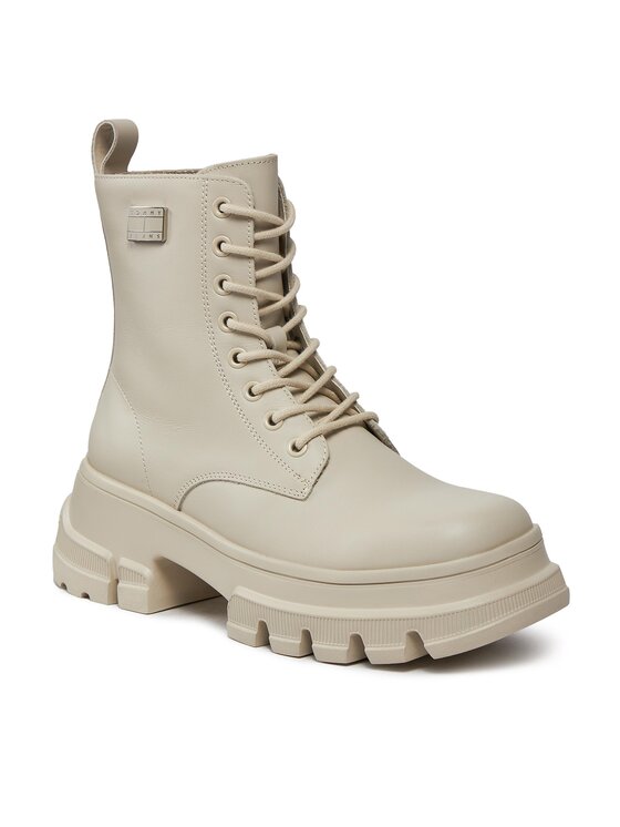 Tommy Jeans Tommy Jeans Traperid Tjw Chunky Leather Boot EN0EN02503 Beež