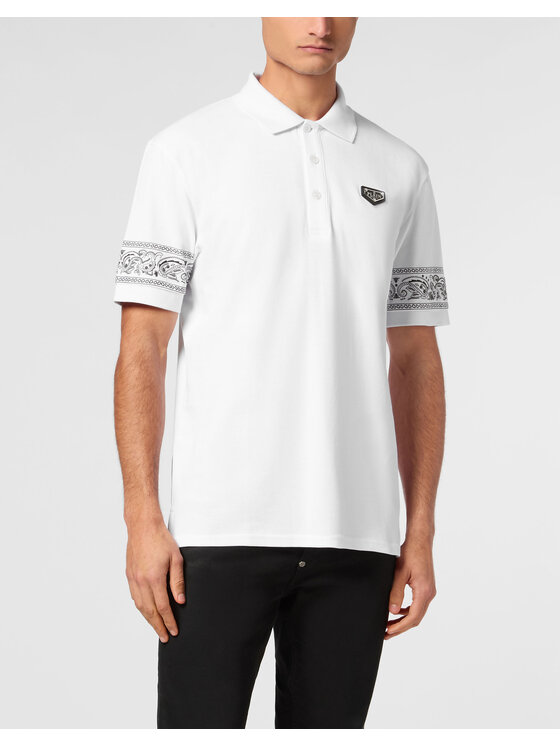 PHILIPP PLEIN PHILIPP PLEIN Polokošile 22941 Bílá Slim Fit