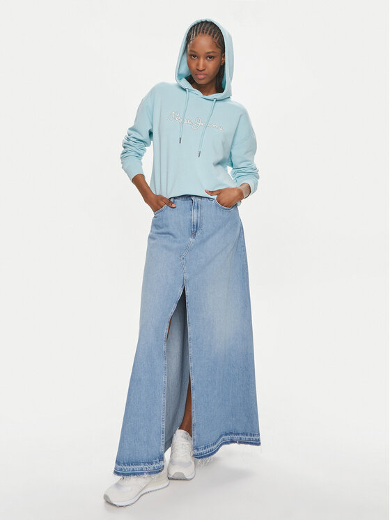 Pepe Jeans Pepe Jeans Bluză Lana Hoodie PL581440 Albastru Regular Fit