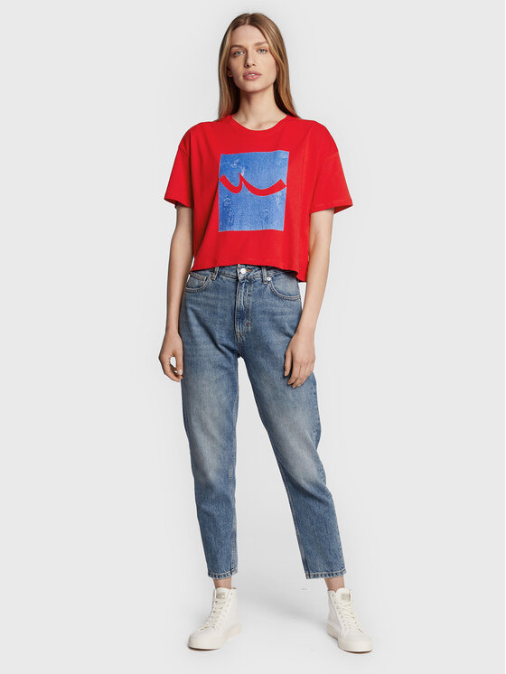 T-shirt Capoco 80013 6089 Rosso Relaxed Fit