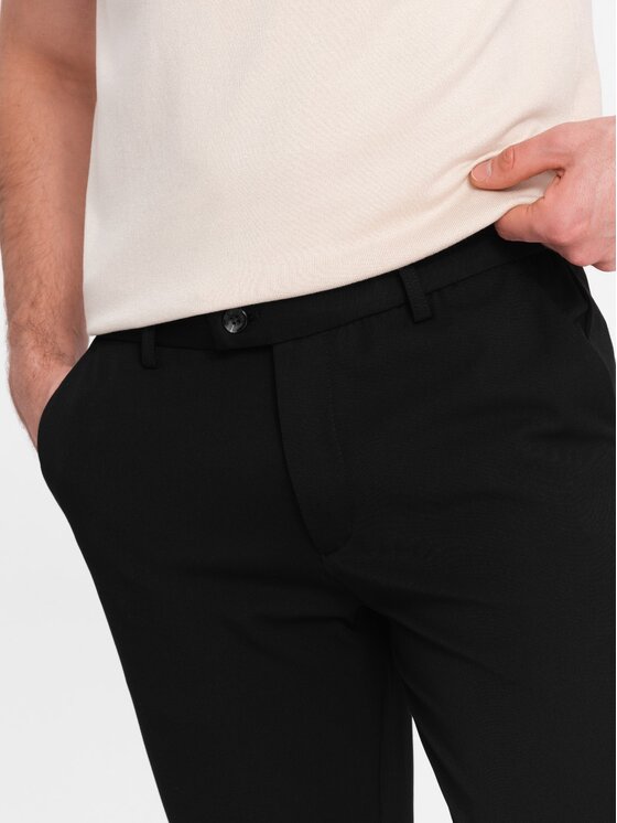 Ombre Ombre Chino kalhoty OM-PACP-0191 Černá Regular Fit