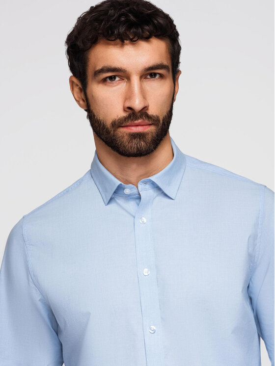 Ombre Ombre Koszula K699 Niebieski Regular Fit