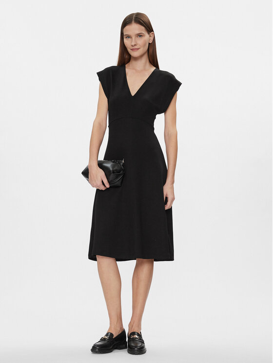 Tommy Hilfiger Tommy Hilfiger Rochie de zi WW0WW40731 Negru Regular Fit