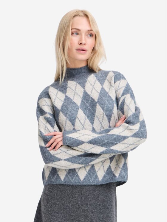 b.young b.young Πουλόβερ Maglione BYNAFTA Γκρι Regular Fit