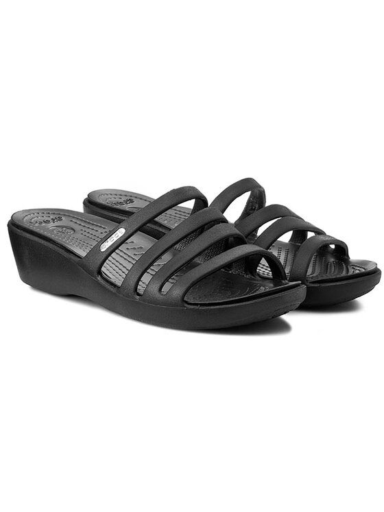 Crocs Crocs Чехли Rhonda Wedge Sandal W 14706 Черен
