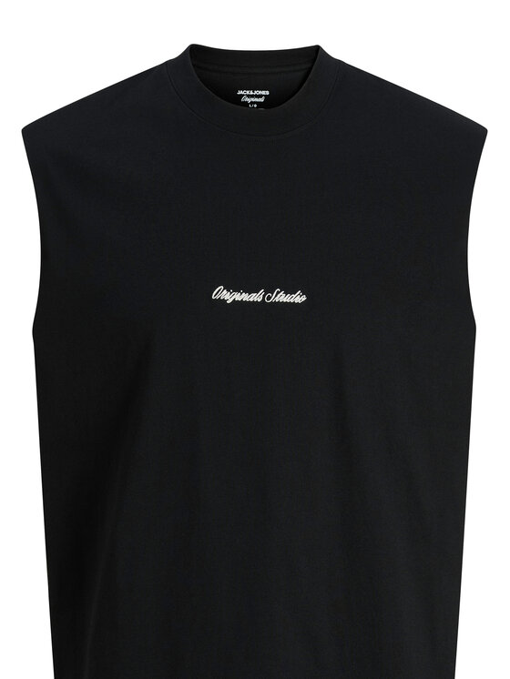 Jack & Jones Jack & Jones Tank top Norrebro Emb 12292009 Czarny Regular Fit
