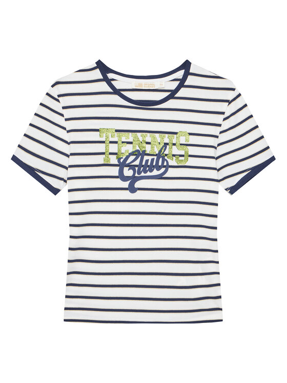 Original Marines T-Shirt DFP5189YF Biały Regular Fit