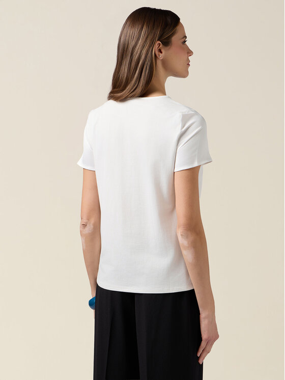 Oltre Oltre T-shirt G384J104322N011 Bianco Regular Fit